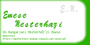 emese mesterhazi business card